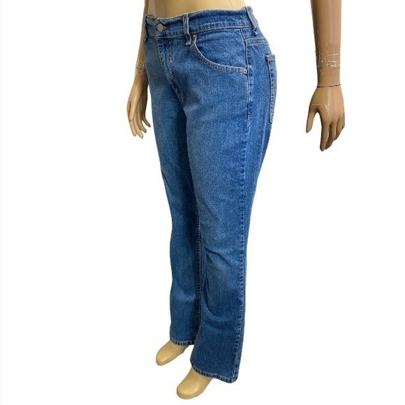 Y2K 2004 Levi's Jeans Denim Relaxed Bootcut Stretch Mid Rise size 14 Misses - Picture 11 of 16